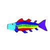 Rainbow Fish Windsock